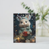 Schattige Muis. Felicitaties.  Ansichtkaart Briefkaart (Staand voorkant)