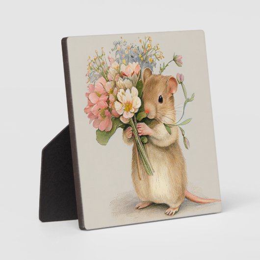 Schattige muis fotoplaat (Voorkant)