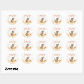 Schattige Muis Herfst Ronde Sticker (Vel)