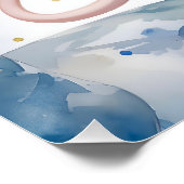 Schattige muis in astronautenpak in de ruimte perfect poster (Hoek)