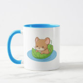 Schattige Muis in een Blad Boot Mok (Links)