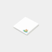 Schattige Muis in een Blad Boot Post-it® Notes (Schuin)