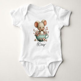Schattige Muis in Theekopje Romper