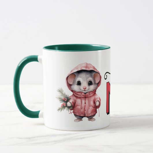 Schattige muis kerst magie mok (Links)