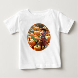 Schattige muis met Autumn Pumpkins Shirt