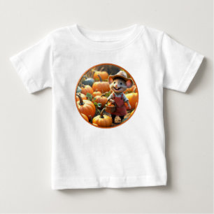 Schattige muis met Autumn Pumpkins Shirt