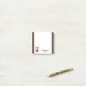 Schattige muis met boek post-it® notes (Op bureau)