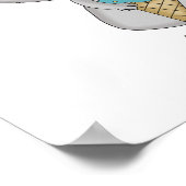 schattige muis met ijsje poster (Hoek)