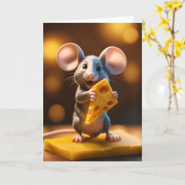 Schattige Muis met Kaas Kaart