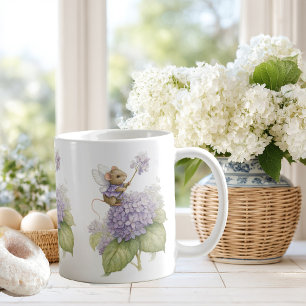 schattige muis met vlinder vleugels koffiemok