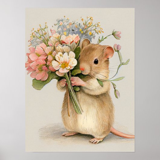 Schattige muis poster (Voorkant)