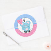 Schattige Muis Ronde Sticker (Envelop)