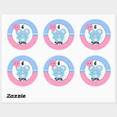 Schattige Muis Ronde Sticker (Vel)