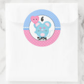 Schattige Muis Ronde Sticker (Tas)