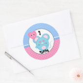Schattige Muis Ronde Sticker (Envelop)