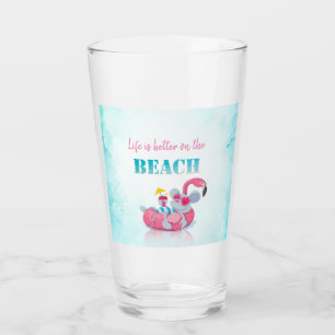 Schattige Muis Stijlvol Strand Glas