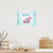 Schattige Muis Stijlvol Strand Poster (Keuken)