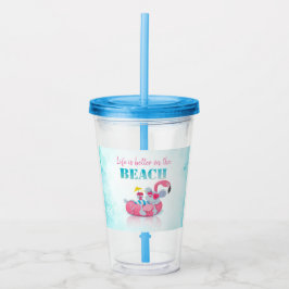 Schattige Muis Stijlvolle Strand Acryl Drinkbeker
