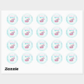 Schattige Muis Stijlvolle Strand Ronde Sticker (Vel)