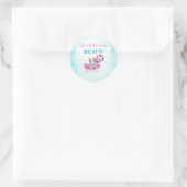 Schattige Muis Stijlvolle Strand Ronde Sticker (Tas)
