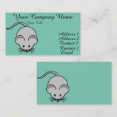 Schattige muis visitekaartje (Voorkant / Achterkant)