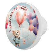 Schattige muisavontuur keramische knop (Rechts)