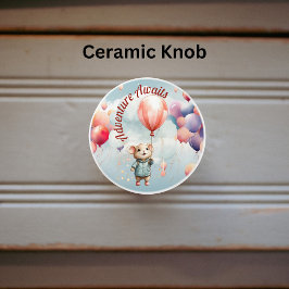 Schattige muisavontuur keramische knop