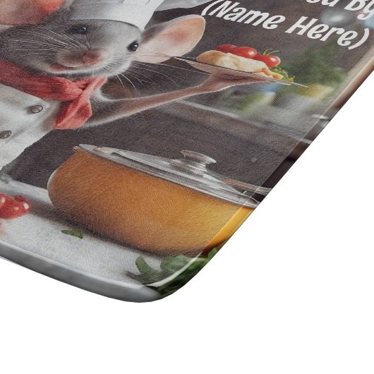 Schattige Muischef snijplank (Hoek)