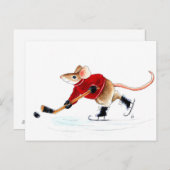 Schattige muishockey ellebogen omhoog! briefkaart (Voorkant / Achterkant)