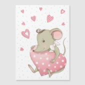 Schattige muisje met roze hartjes (Voorkant)