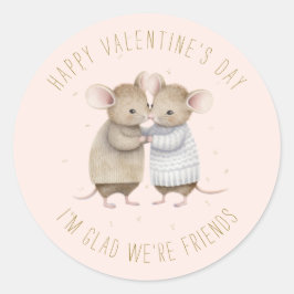Schattige Muisjes Valentijnsdag Ronde Sticker