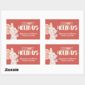 Schattige muiskoekje Santa hat Rechthoekige Sticker (Vel)