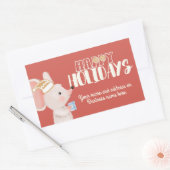 Schattige muiskoekje Santa hat Rechthoekige Sticker (Envelop)