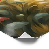 Schattige muismeisje op weg naar school, perfect poster (Hoek)