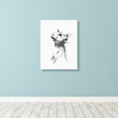 Schattige muisportret canvas afdruk (Insitu (Houten vloer))