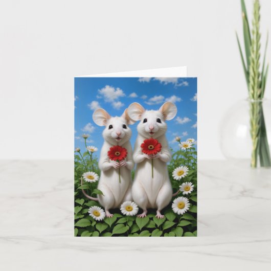 schattige muizen bedankkaart (Voorkant)