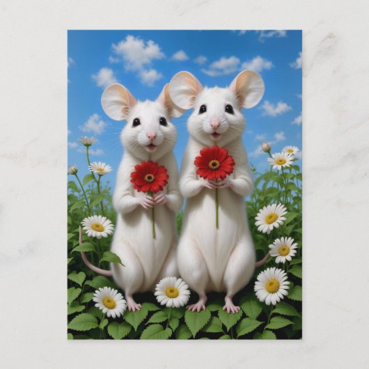 schattige muizen briefkaart (Voorkant)