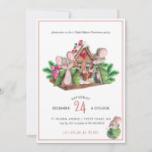 Schattige Muizen | Kerst Uitnodiging Feestje (Voorkant)