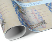 schattige muizen versieren verjaardagstaart met ka cadeaupapier (Rol Hoek)