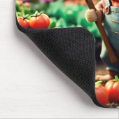 Schattige Muizenboer in Tuin met Groenten Muismat (Hoek)