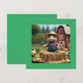 Schattige muizenboer op uitnodiging (Voorkant / Achterkant)