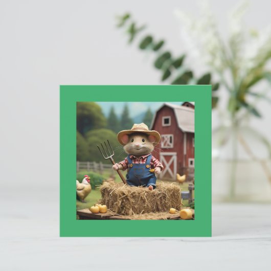 Schattige muizenboer op uitnodiging (Staand voorkant)