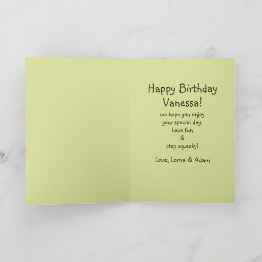 Schattige Muizenpaar Bosschilderij Verjaardag Kaart (Binnen)