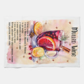 Schattige Mulled Wine Christmas Drink Recept Theedoek (Horizontaal)