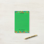 Schattige Multi Crayon Teacher To Do List Groen 4 Post-it® Notes (Op bureau)