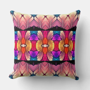 Schattige multicolor all over fabric-afdrukpatroon kussen