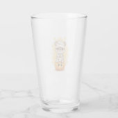 Schattige Mummie Beer Halloween Glas (Achterkant)