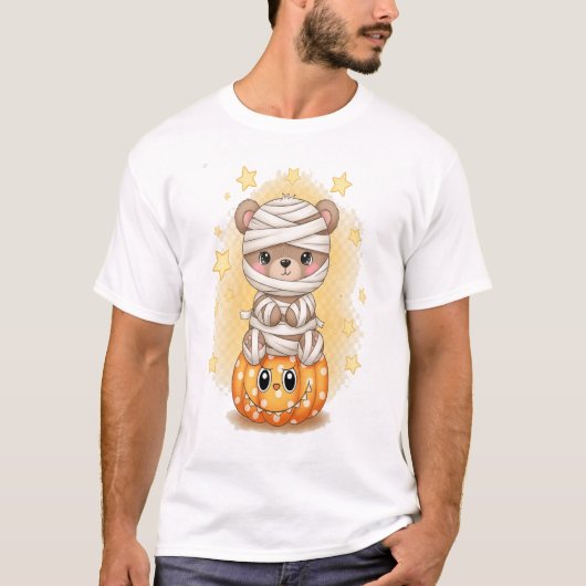 Schattige Mummie Beer Halloween T-shirt (Voorkant)