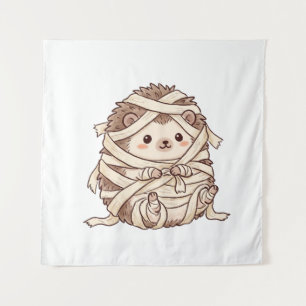 Schattige Mummie Egel Halloween Kostuum Dier Illus Wandkleed