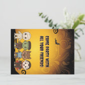 Schattige mummie, Frankenstein, Dracula, weerwolf Kaart (Staand voorkant)
